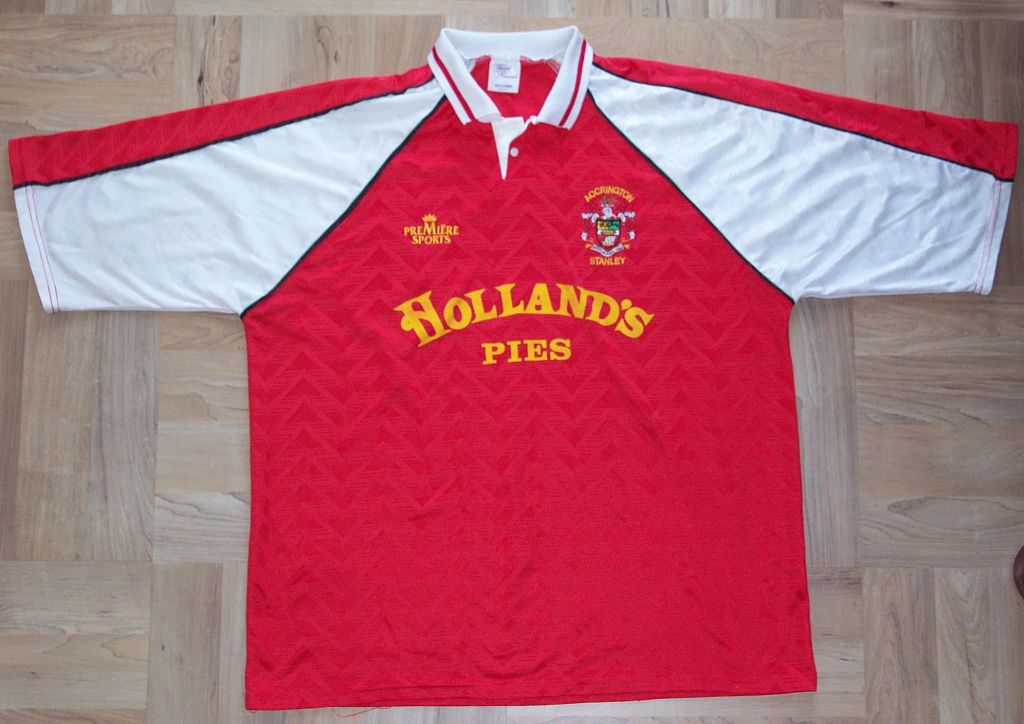 maglia di accrington stanley 1994-1995 prima divisa personalizza