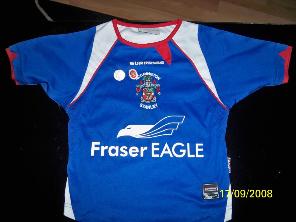 maglia di accrington stanley 2006-2007 seconda divisa personalizza