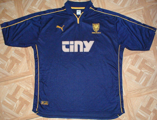 maglia di afc wimbledon 1999-2000 a poco prezzo prima divisa