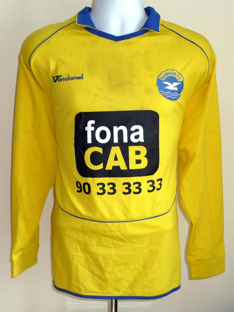 maglia di bangor fc 2008-2009 prima divisa personalizza