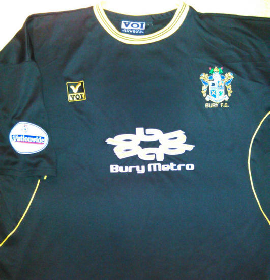 maglia di bury fc 2002-2003 seconda divisa personalizza