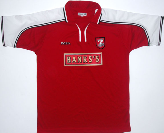 maglia di walsall 2002-2003 prima divisa personalizza