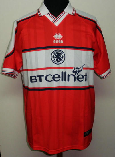 maglia middlesbrough 2000-2001 replica prima divisa