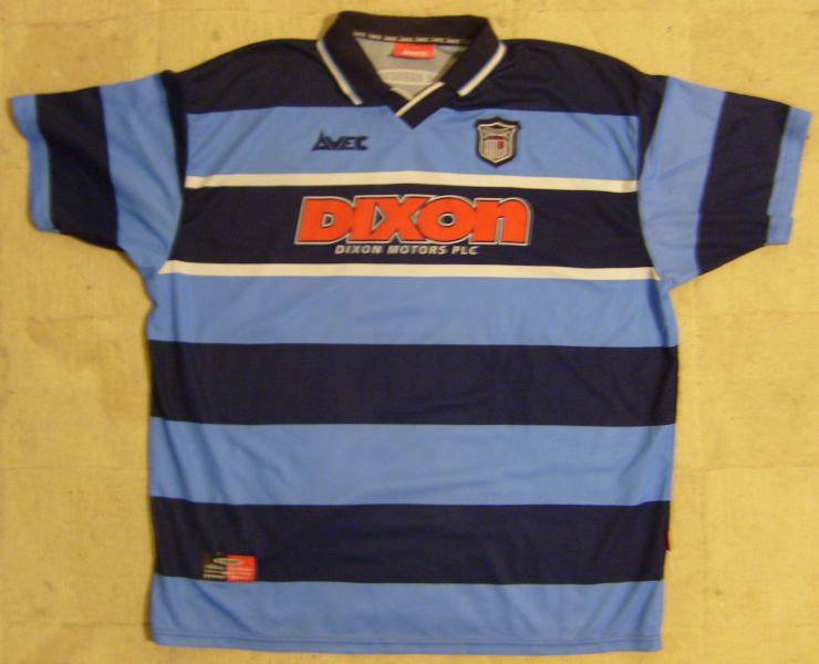 maglietta grimsby town fc 1999-2000 seconda divisa poco prezzo