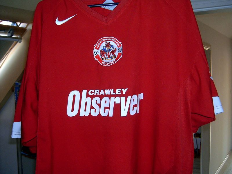 nuova maglia crawley town 2005-2006 prima divisa poco prezzo